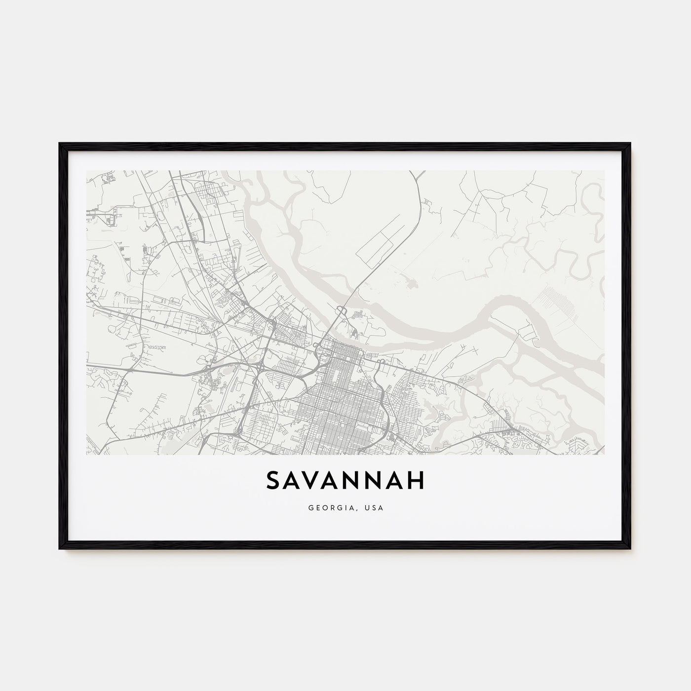Savannah Map Landscape Poster