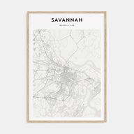 Savannah Map Portrait Poster