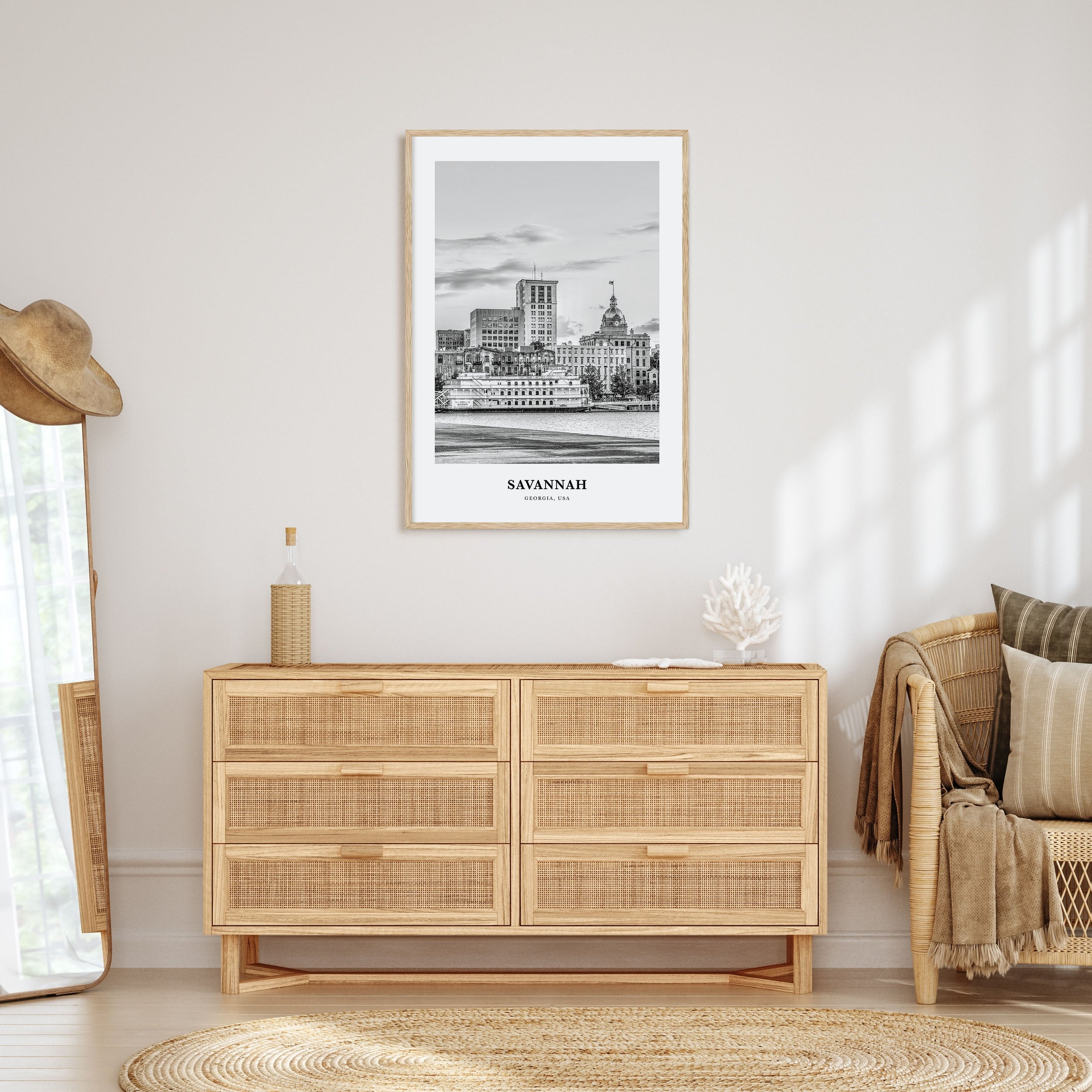 Savannah Portrait B&W No 1 Poster