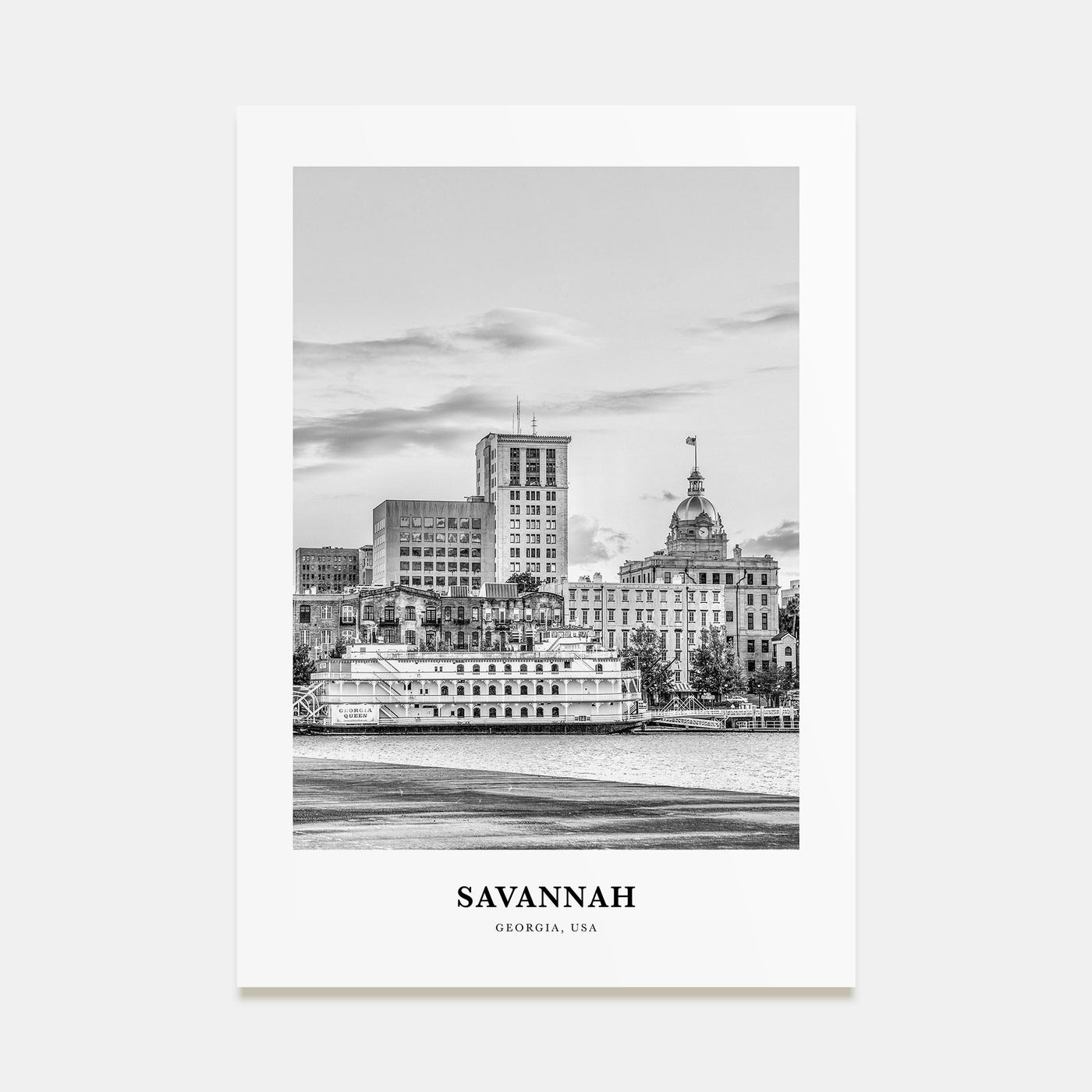 Savannah Portrait B&W No 1 Poster