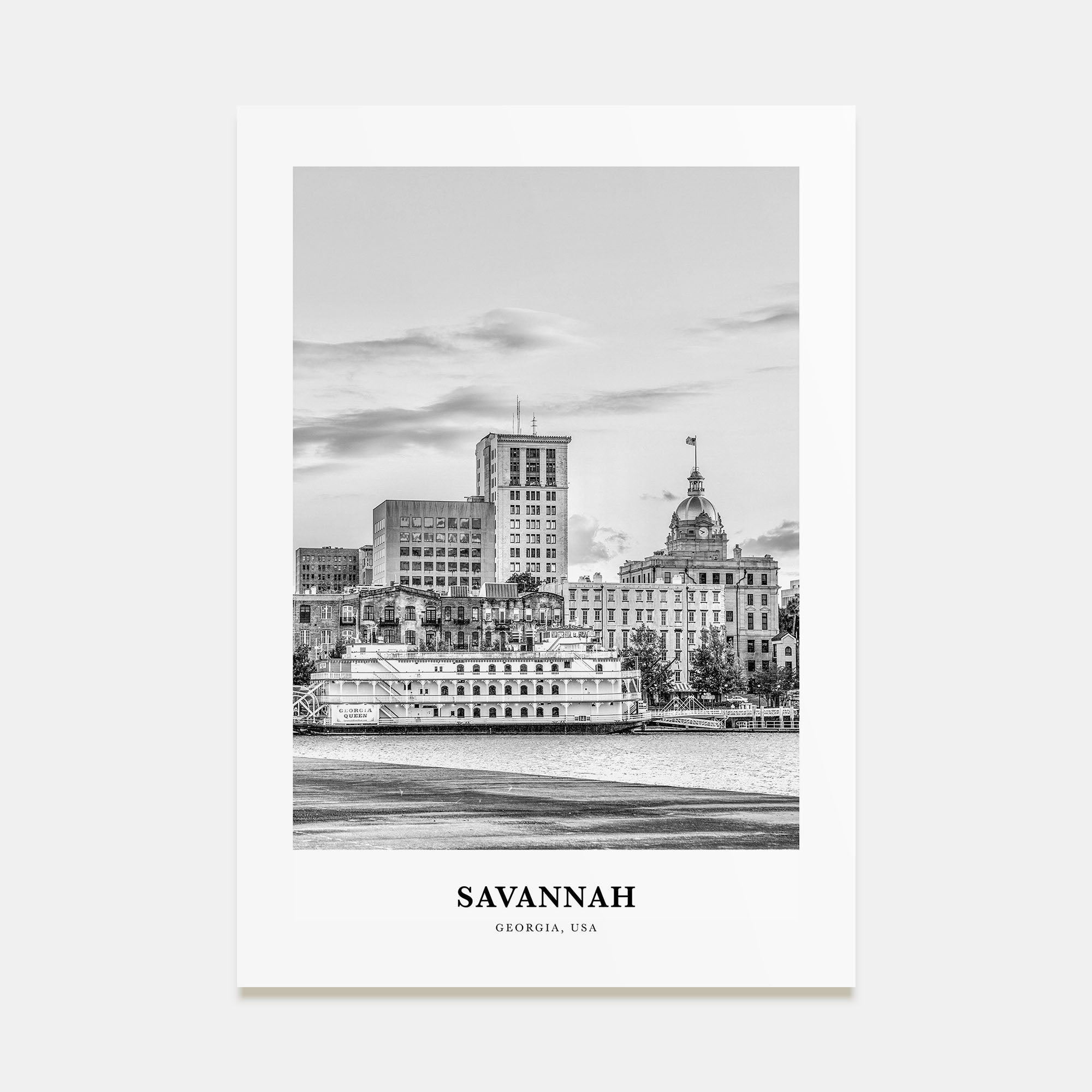 Savannah Portrait B&W No 1 Poster