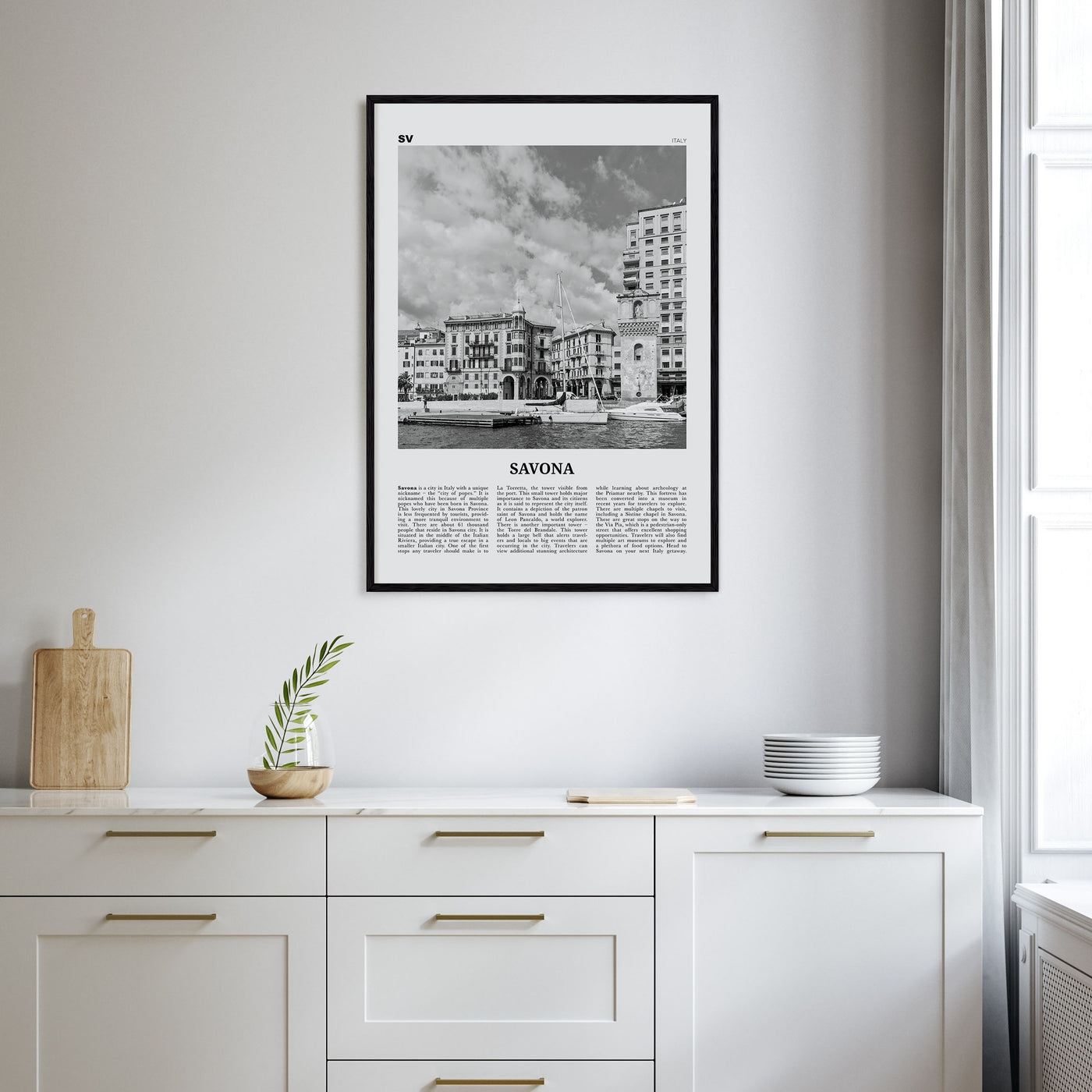 Savona Travel B&W Poster