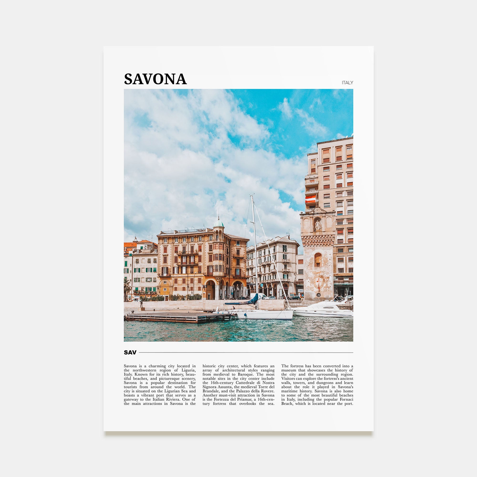 Savona Travel Color Poster