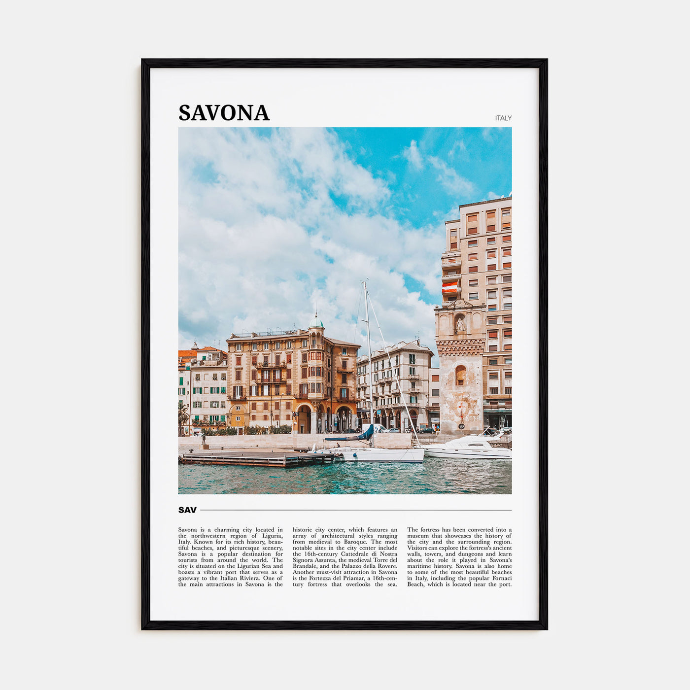 Savona Travel Color Poster