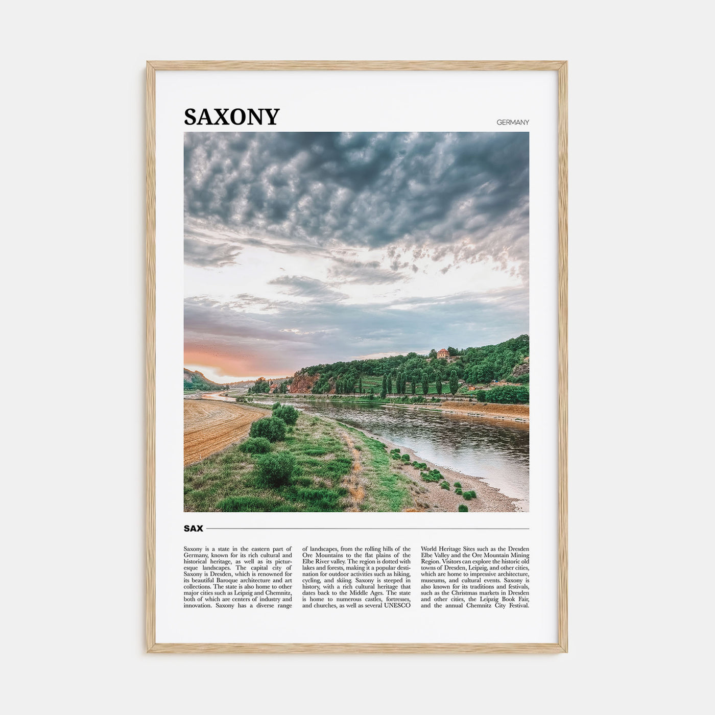 Saxony Travel Color Poster