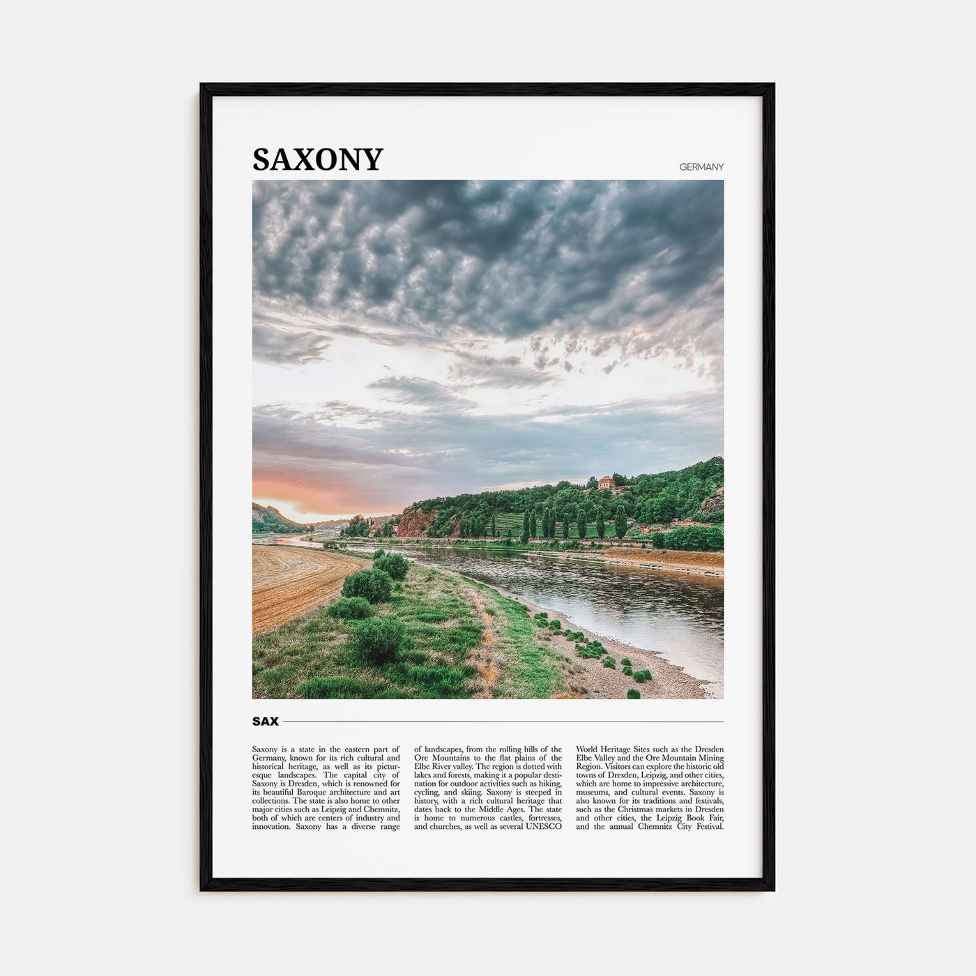Saxony Travel Color Poster