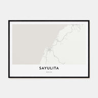 Sayulita Map Landscape Poster