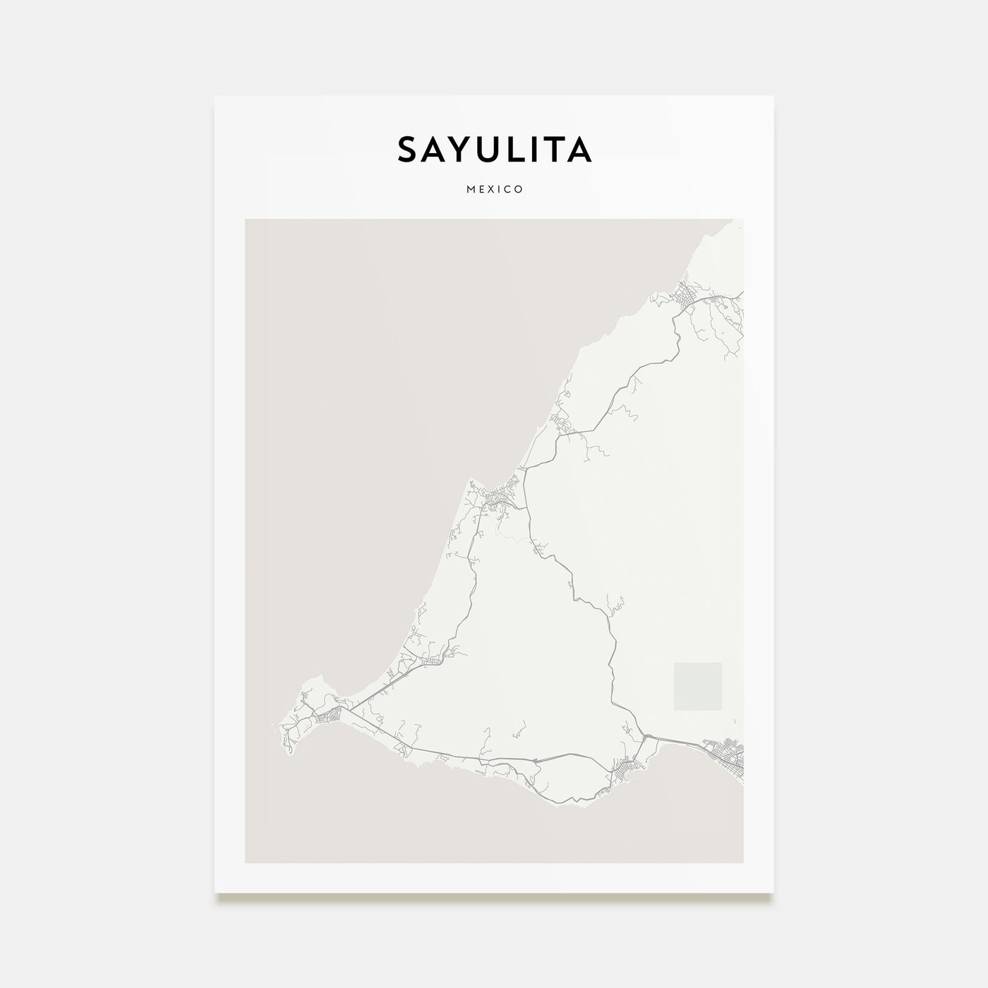 Sayulita Map Portrait Poster