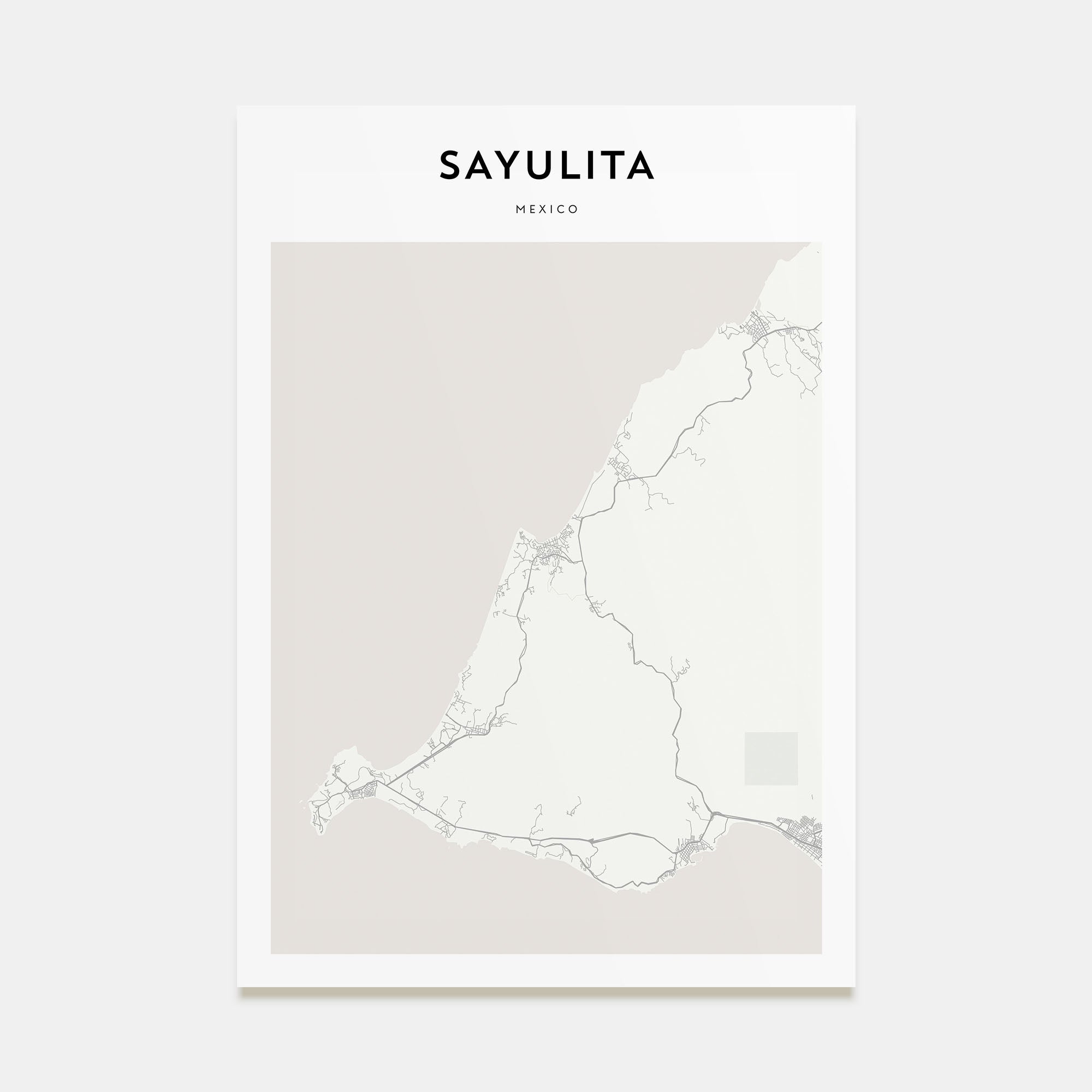 Sayulita Map Portrait Poster