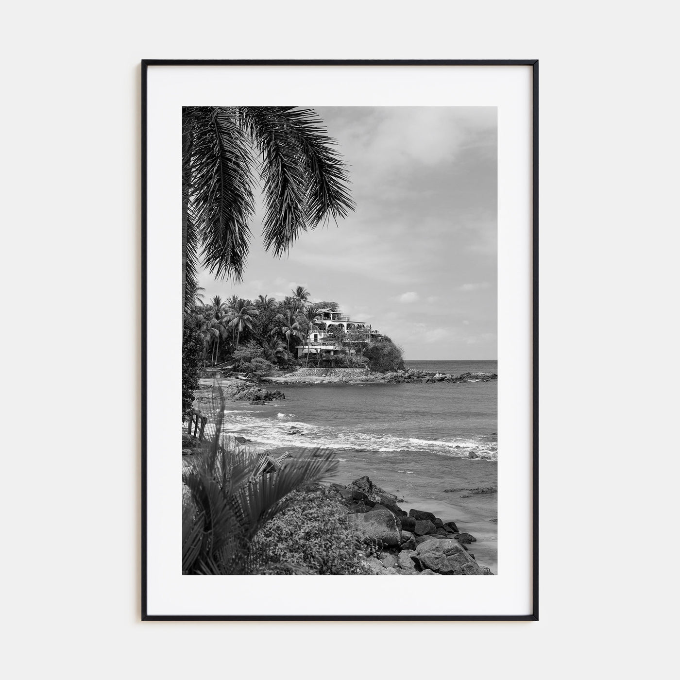 Sayulita Photo B&W Poster