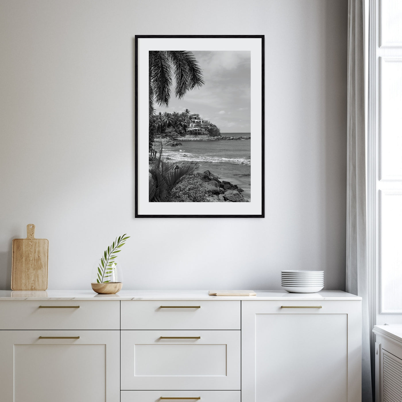 Sayulita Photo B&W Poster