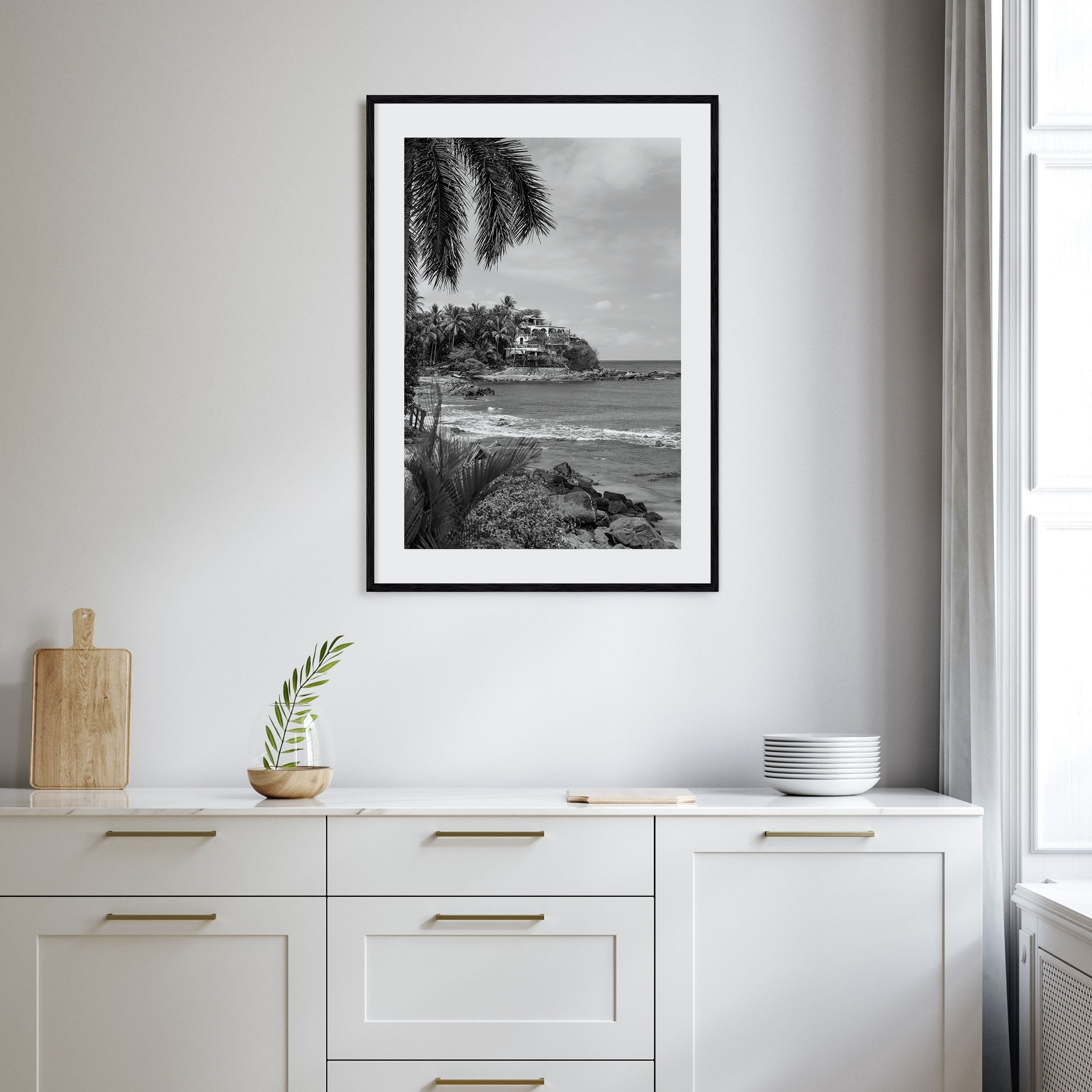 Sayulita Photo B&W Poster