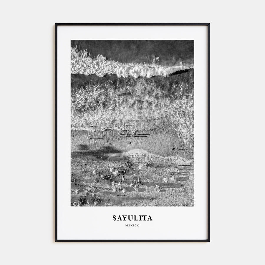 Sayulita Portrait B&W Poster