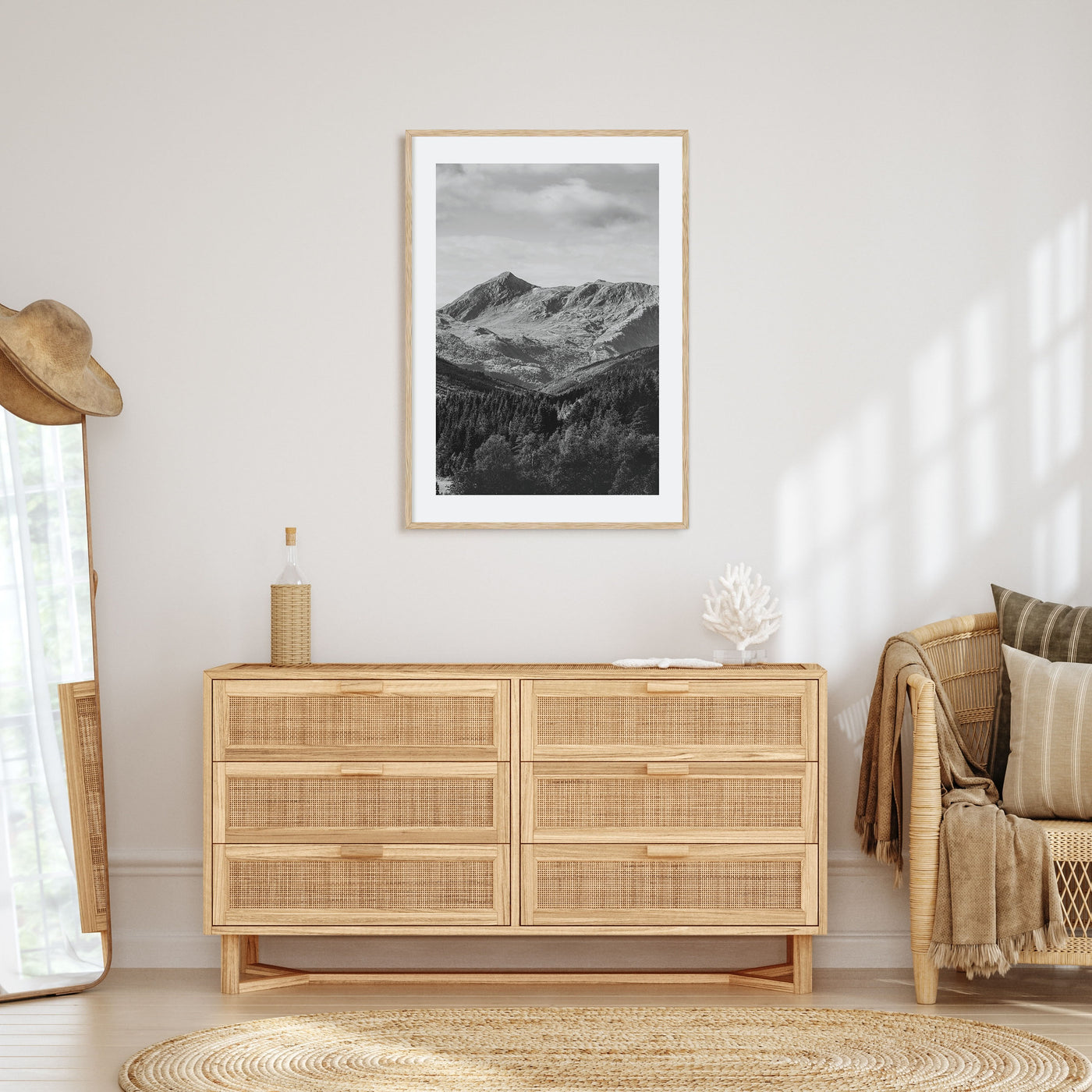 Scandinavian Forest Photo B&W No 1 Poster