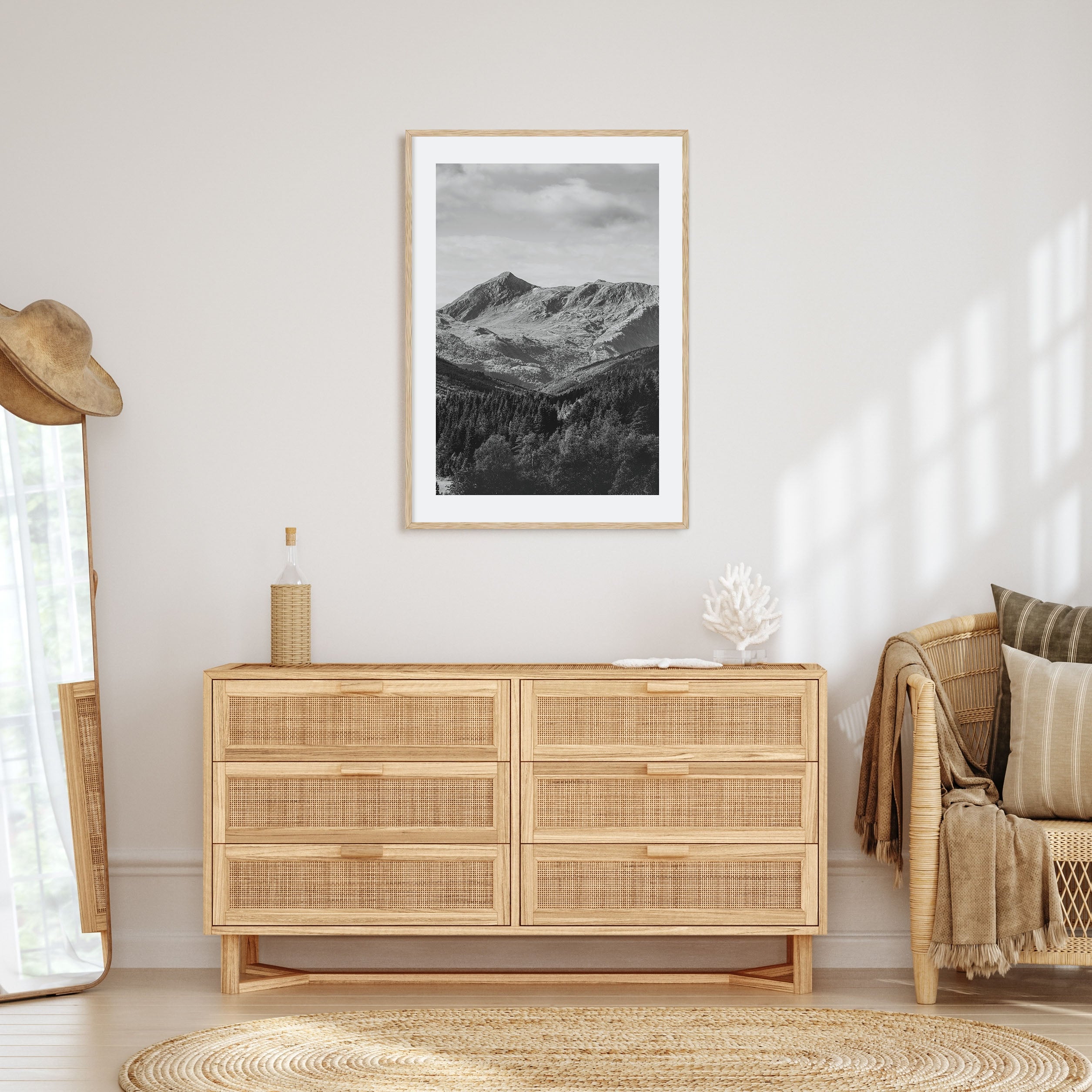 Scandinavian Forest Photo B&W No 1 Poster