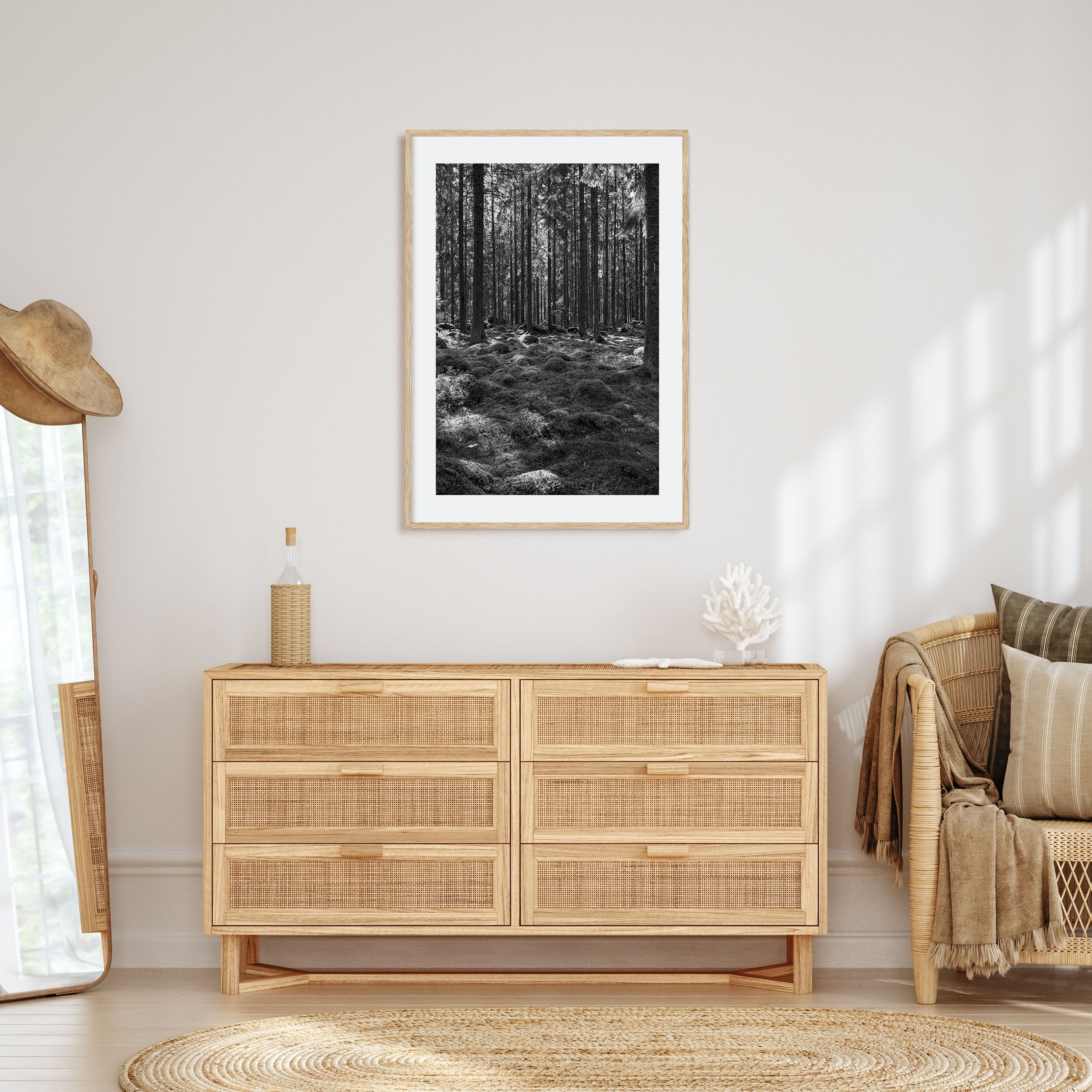 Scandinavian Forest Photo B&W No 2 Poster
