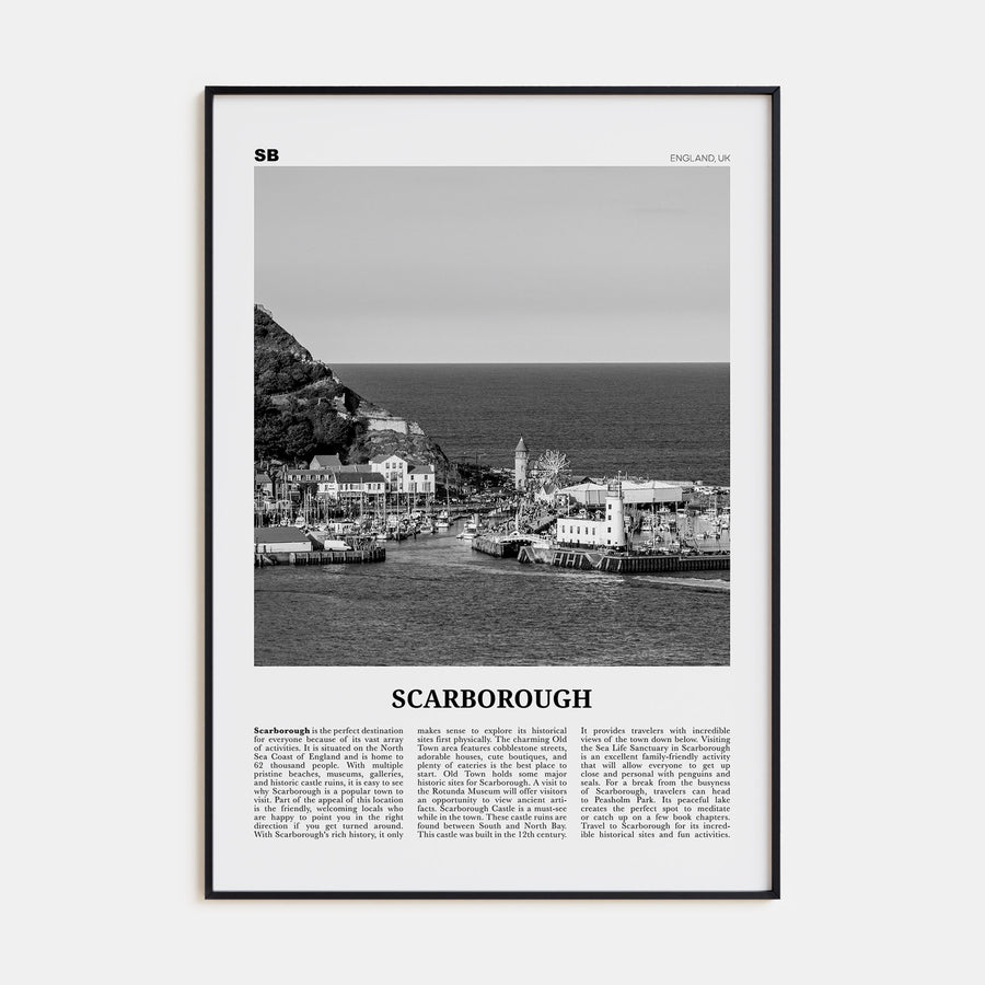 Scarborough Travel B&W Poster