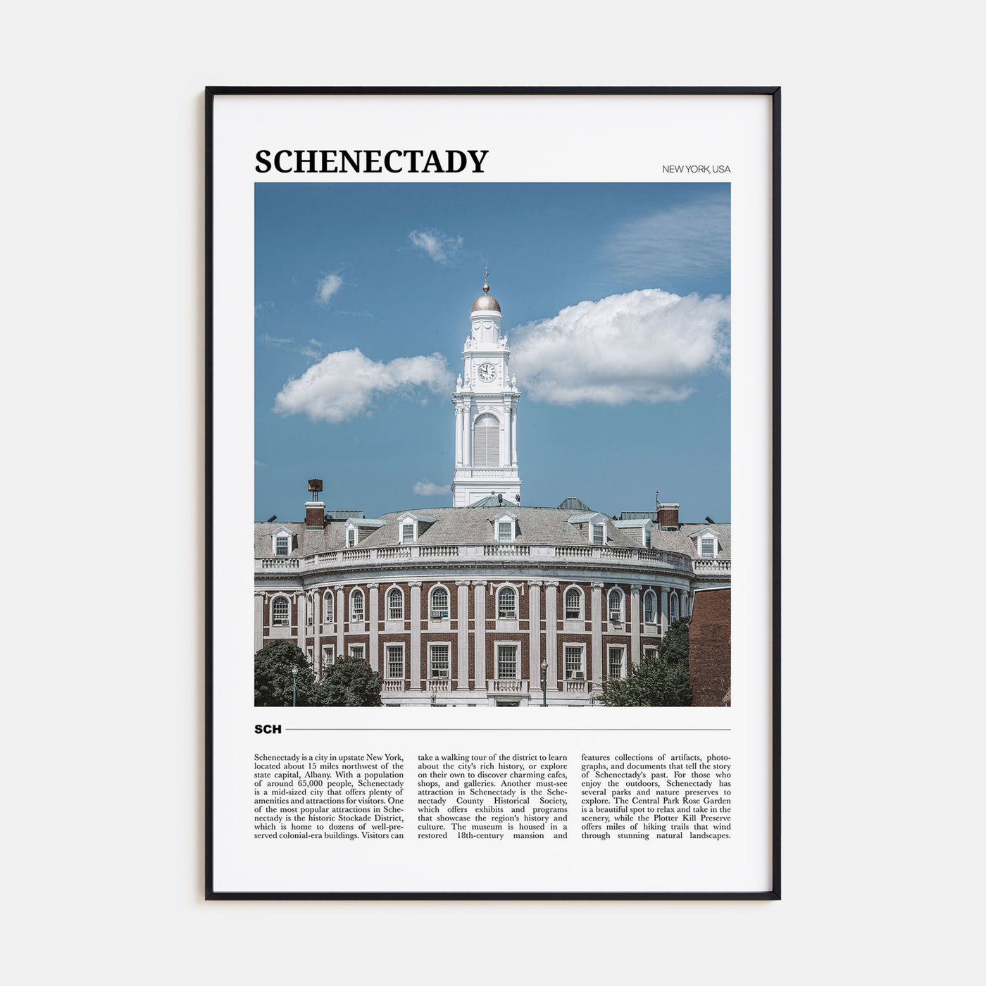 Schenectady Travel Color Poster