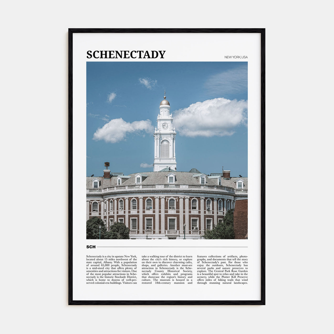 Schenectady Travel Color Poster