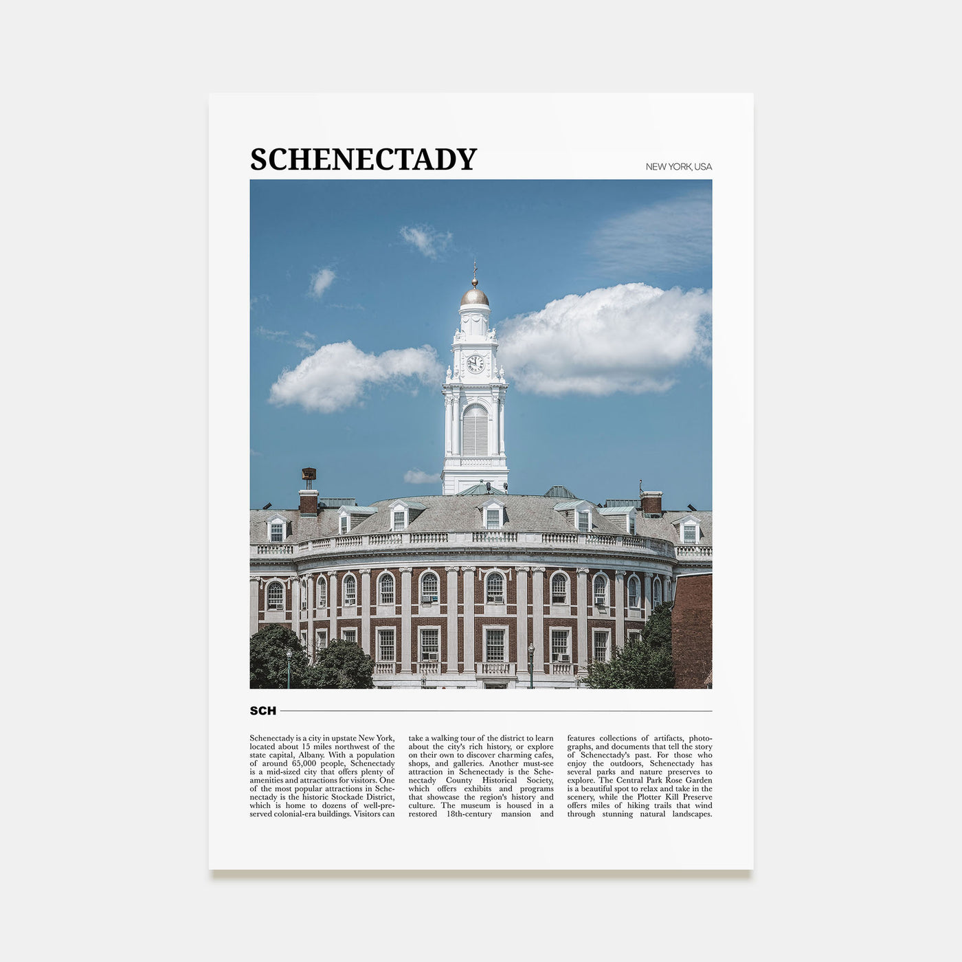 Schenectady Travel Color Poster