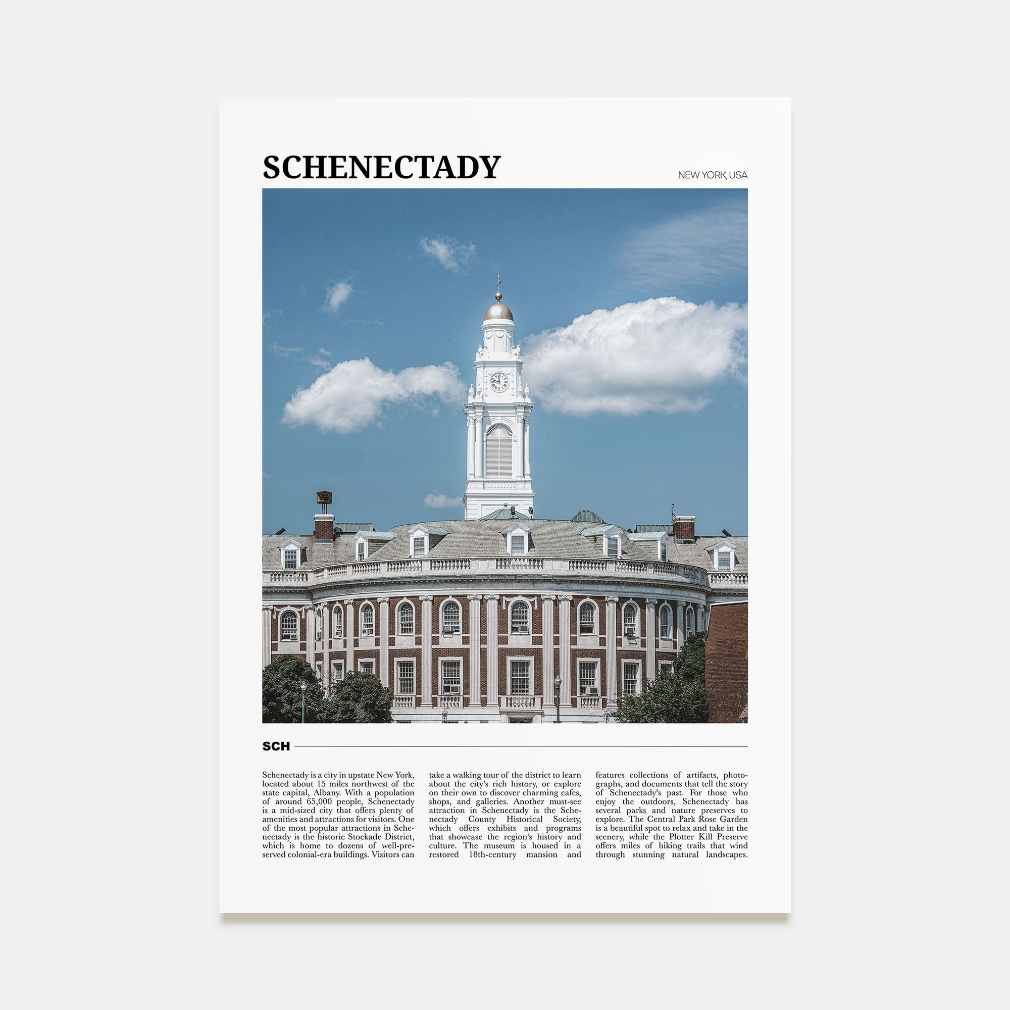 Schenectady Travel Color Poster