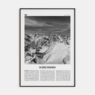 Schilthorn Travel B&W Poster