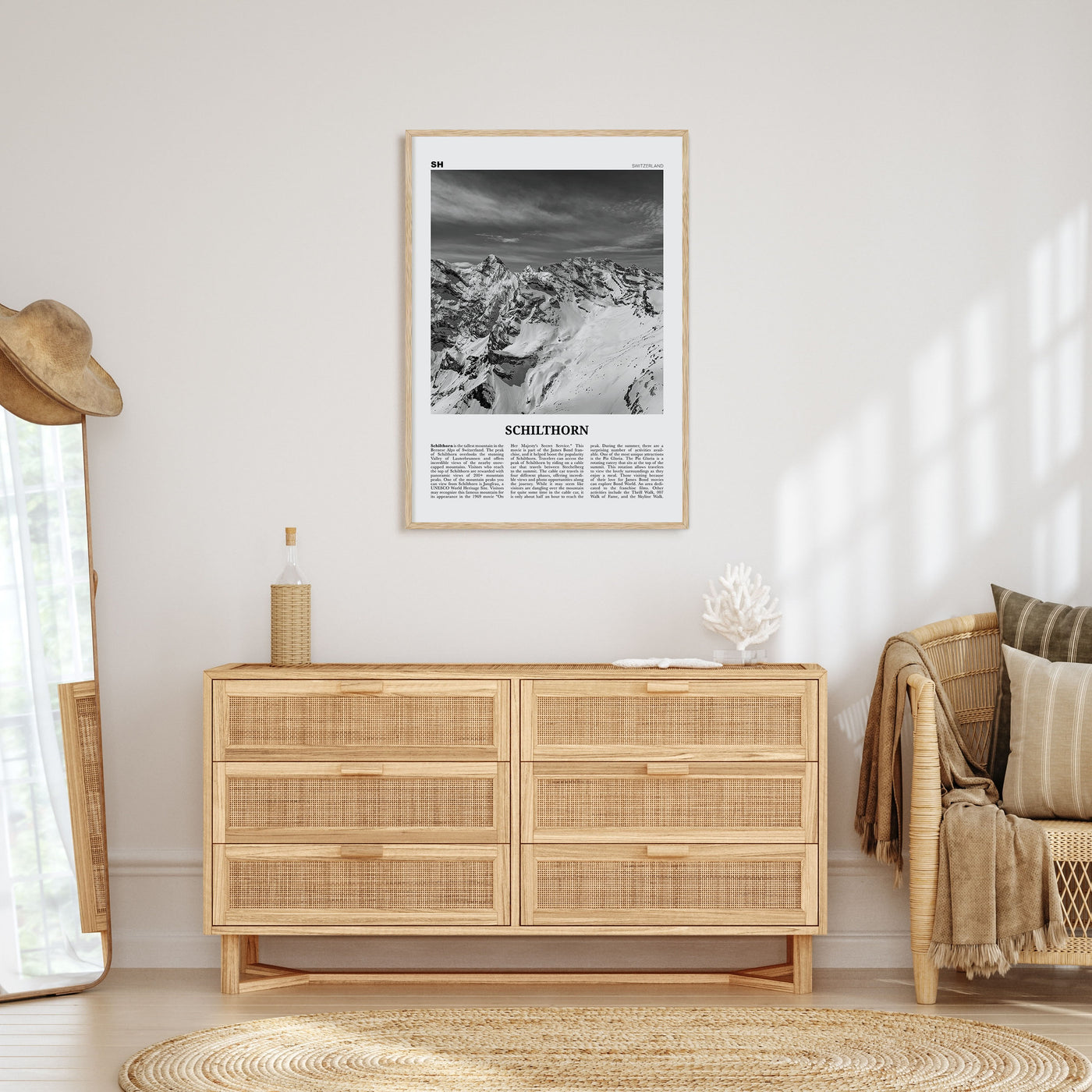 Schilthorn Travel B&W Poster