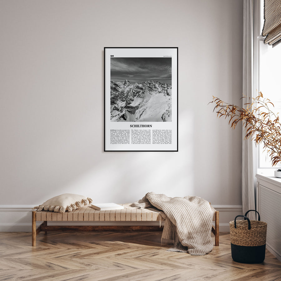 Schilthorn Travel B&W Poster