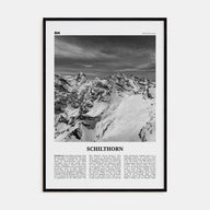 Schilthorn Travel B&W Poster