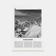 Schilthorn Travel B&W Poster