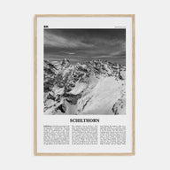 Schilthorn Travel B&W Poster