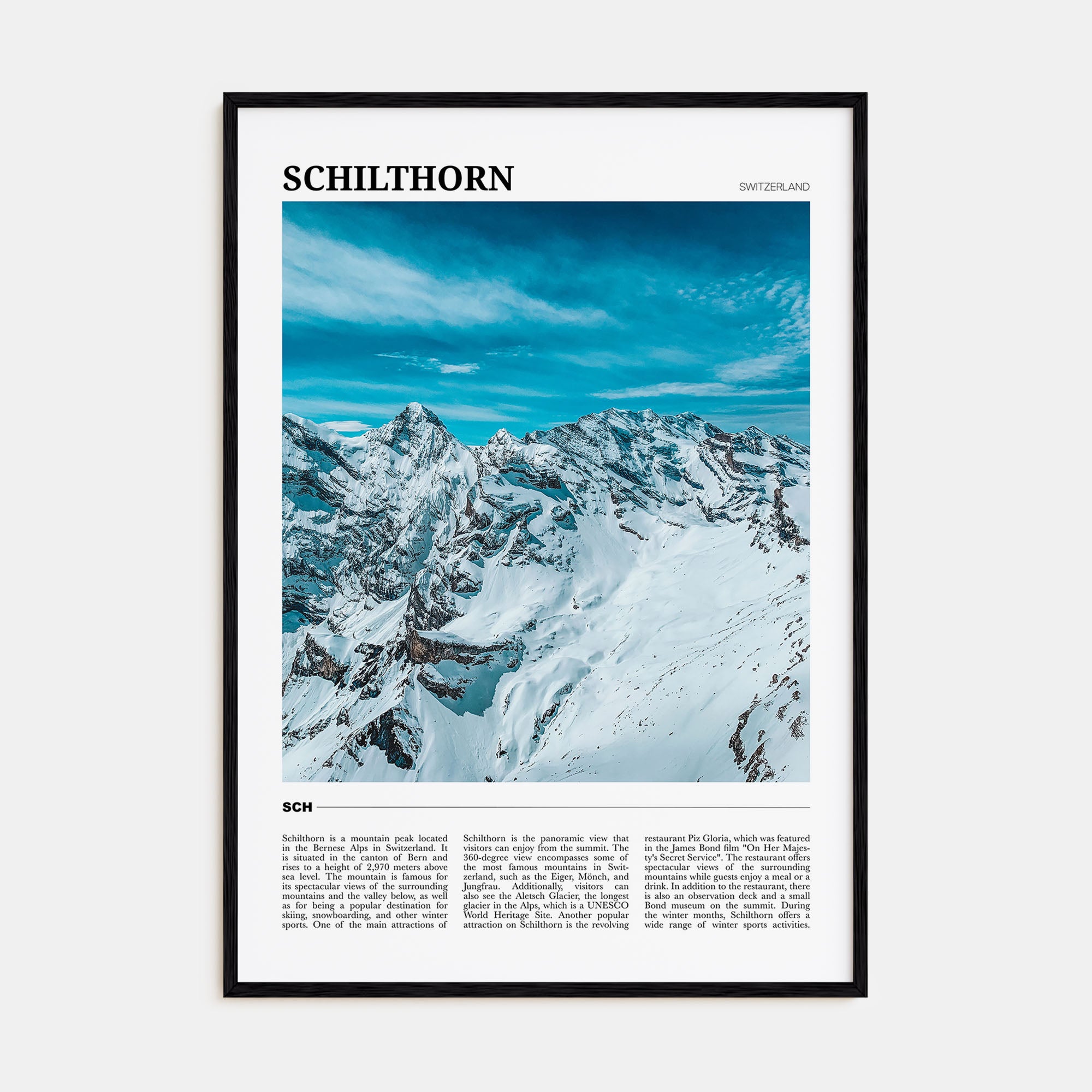 Schilthorn Travel Color Poster