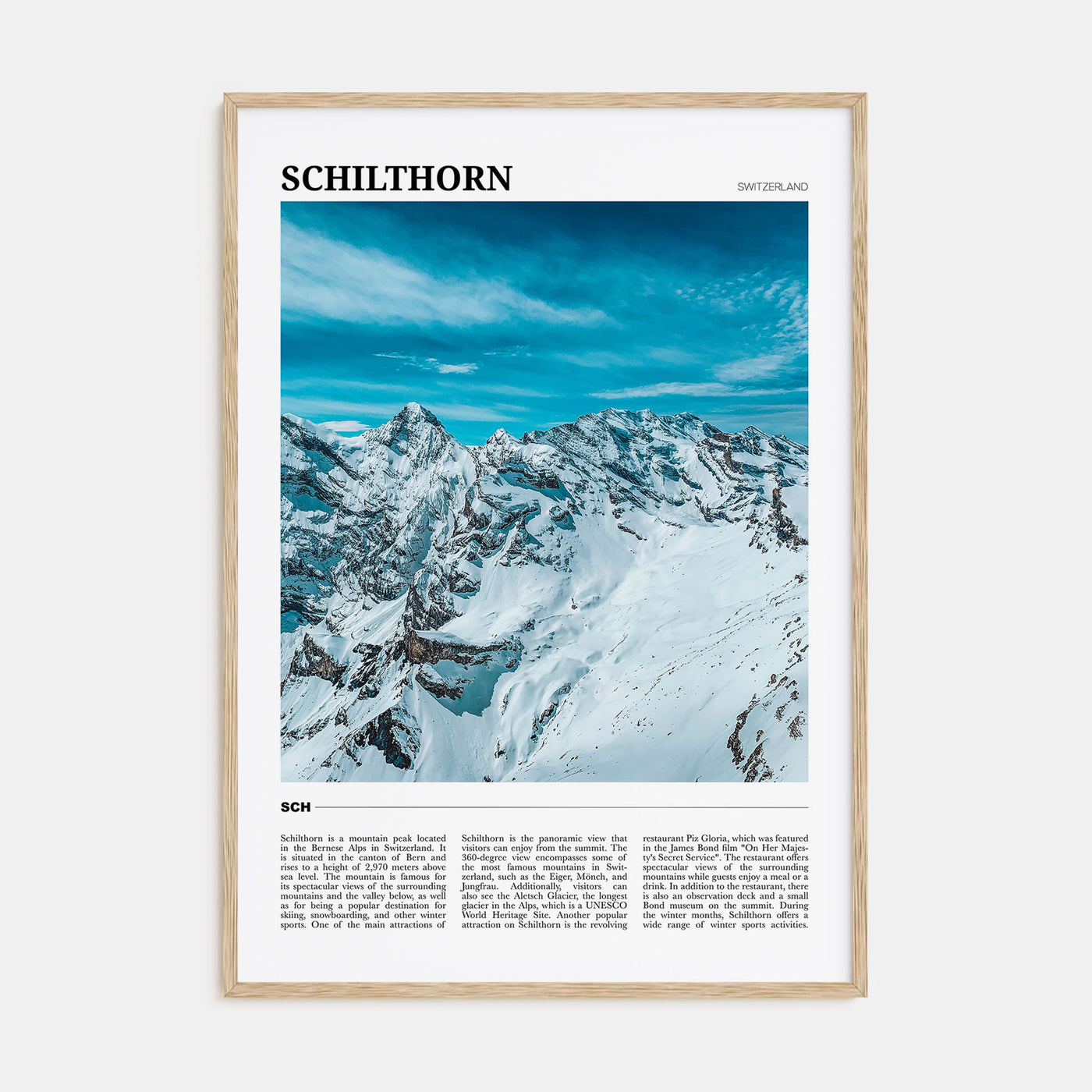 Schilthorn Travel Color Poster