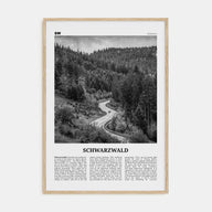 Schwarzwald Travel B&W Poster