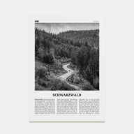 Schwarzwald Travel B&W Poster