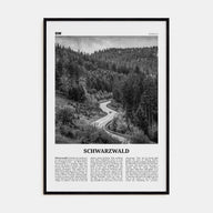 Schwarzwald Travel B&W Poster