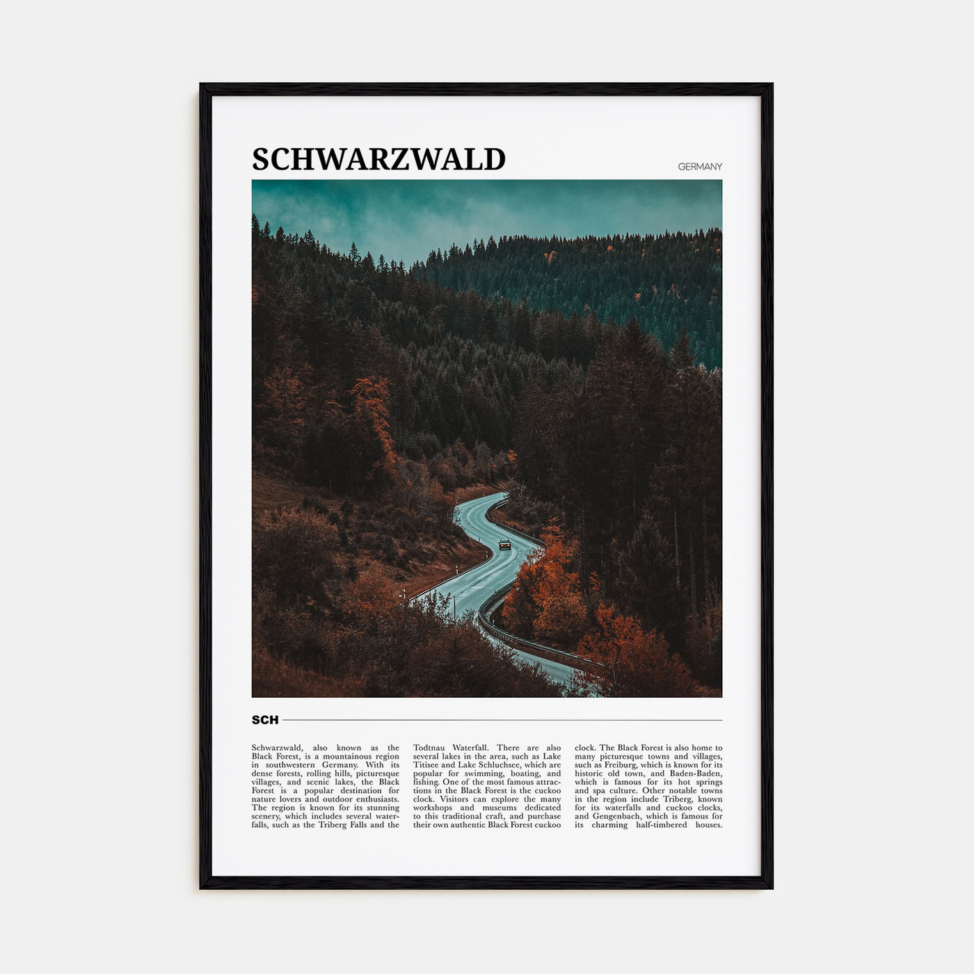 Schwarzwald Travel Color Poster