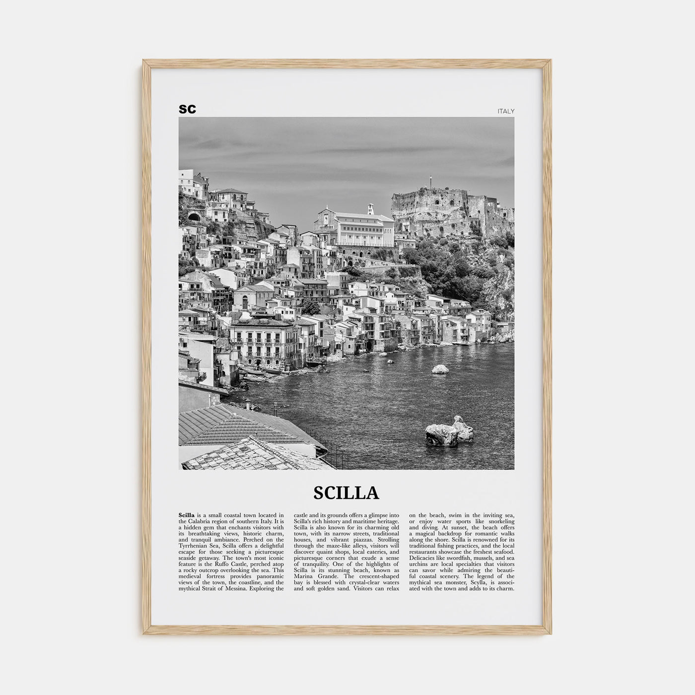 Scilla Travel B&W Poster