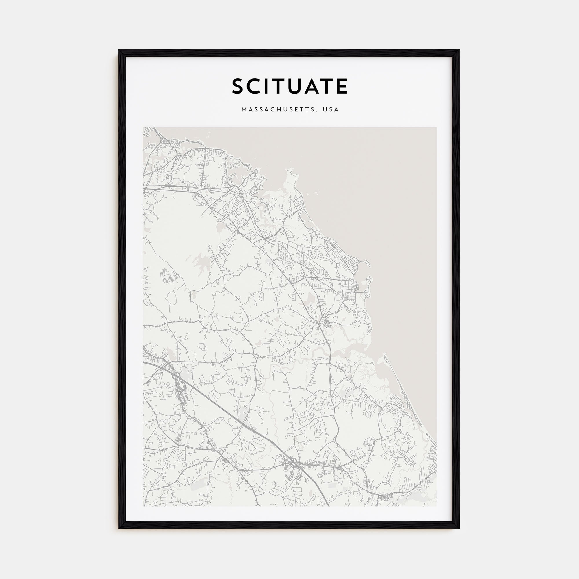 Scituate Map Portrait Poster