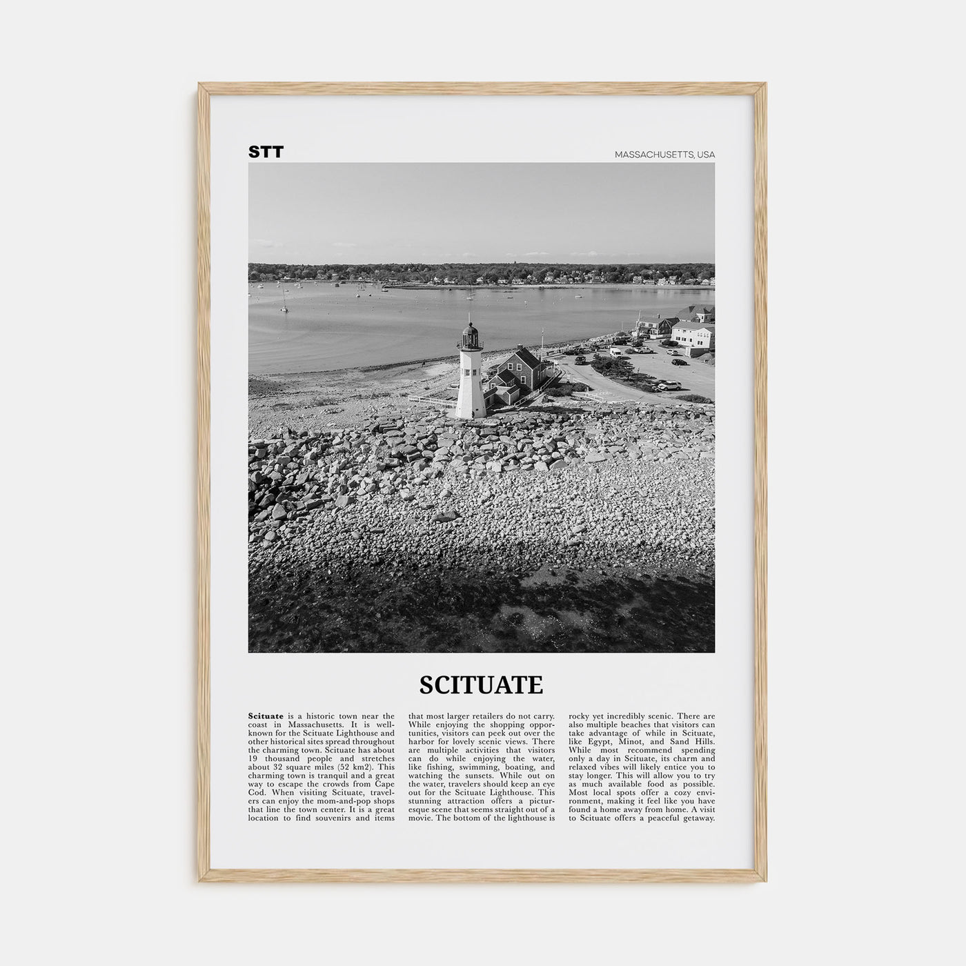 Scituate Travel B&W Poster