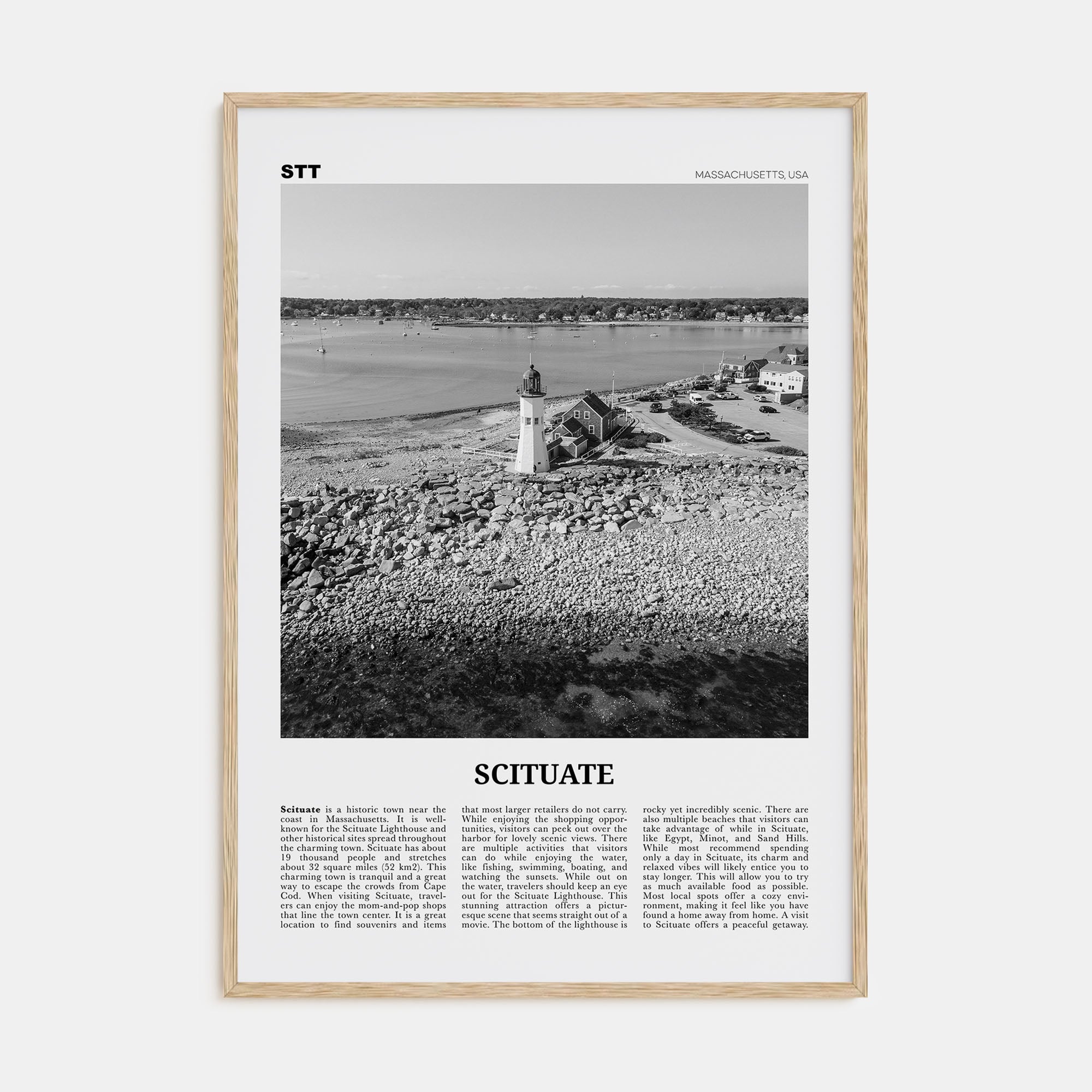 Scituate Travel B&W Poster
