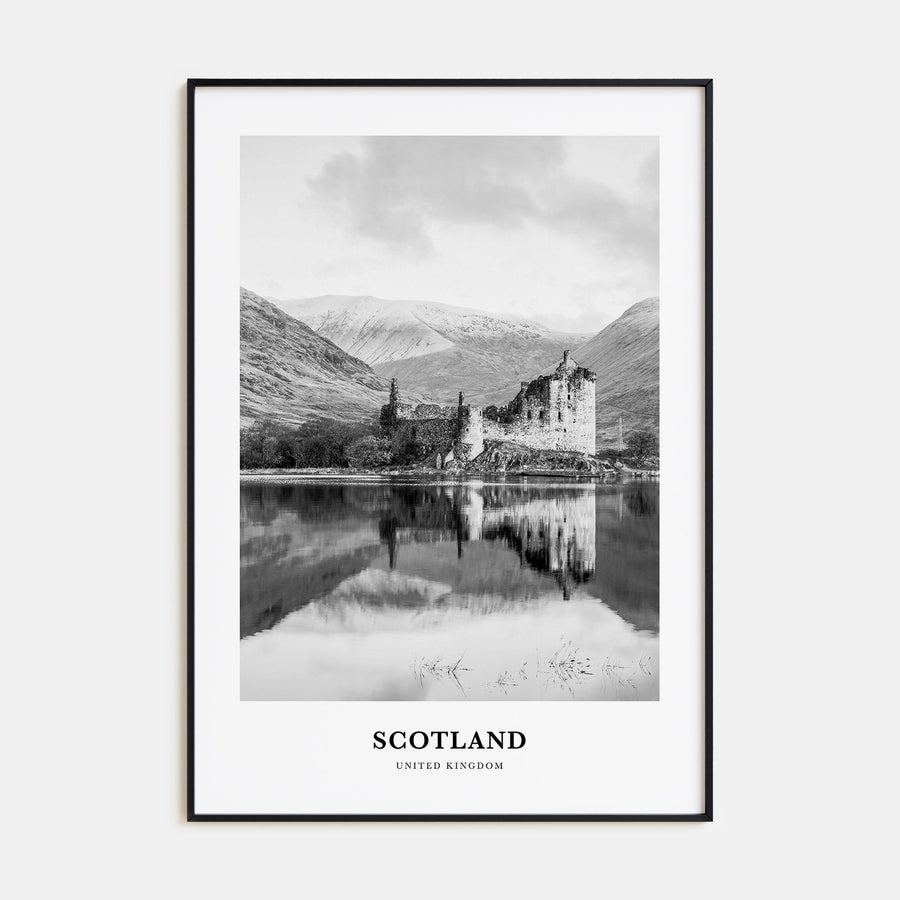 Scotland Portrait B&W Poster