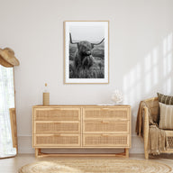 Scottish Highlander Photo B&W No 1 Poster