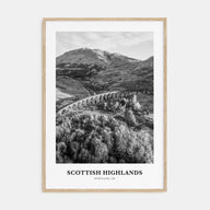 Scottish Highlands Portrait B&W Poster