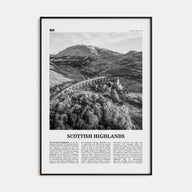 Scottish Highlands Travel B&W Poster
