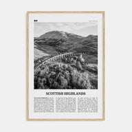 Scottish Highlands Travel B&W Poster