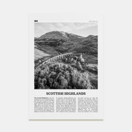 Scottish Highlands Travel B&W Poster