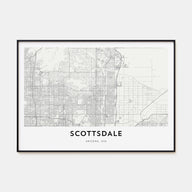 Scottsdale Map Landscape Poster