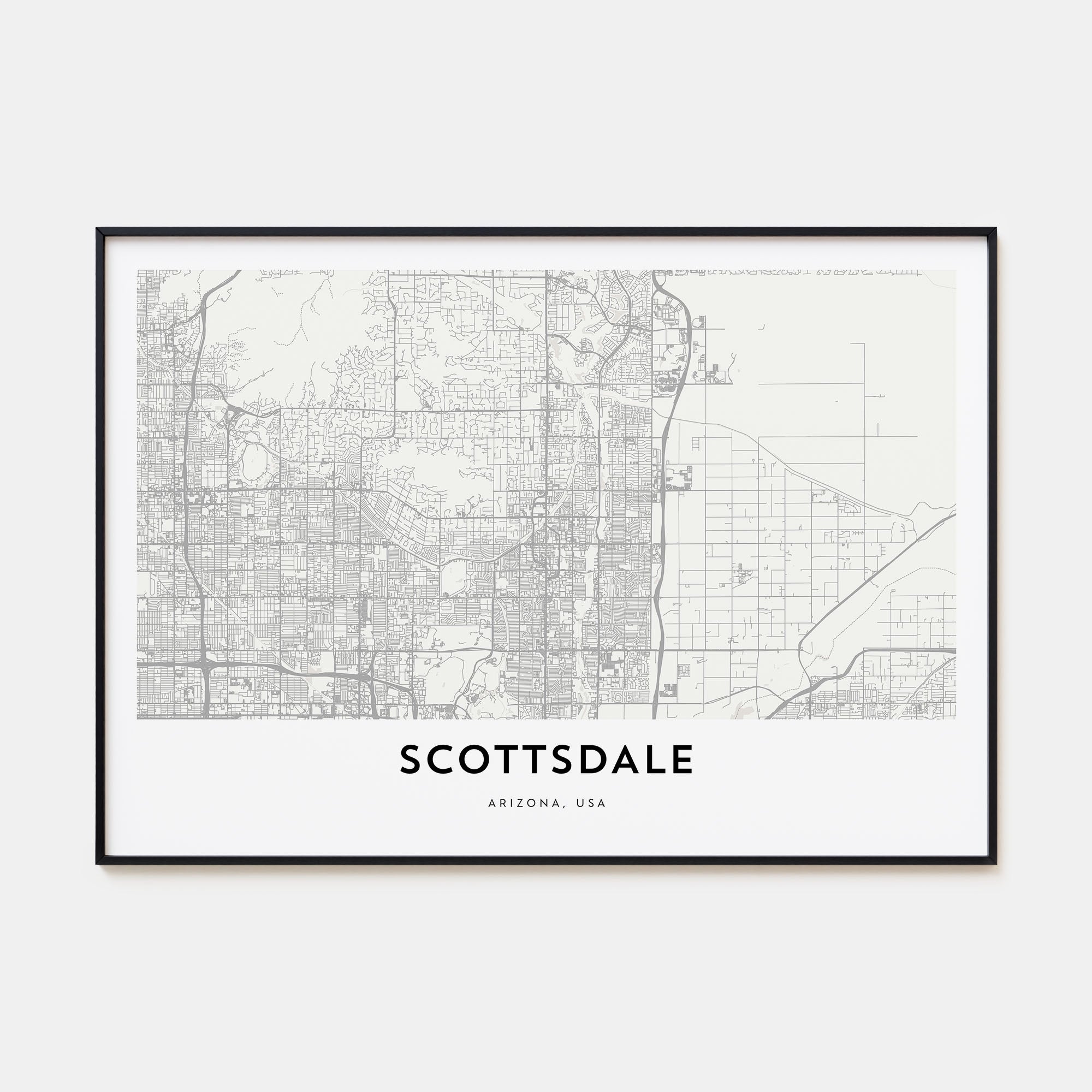 Scottsdale Map Landscape Poster