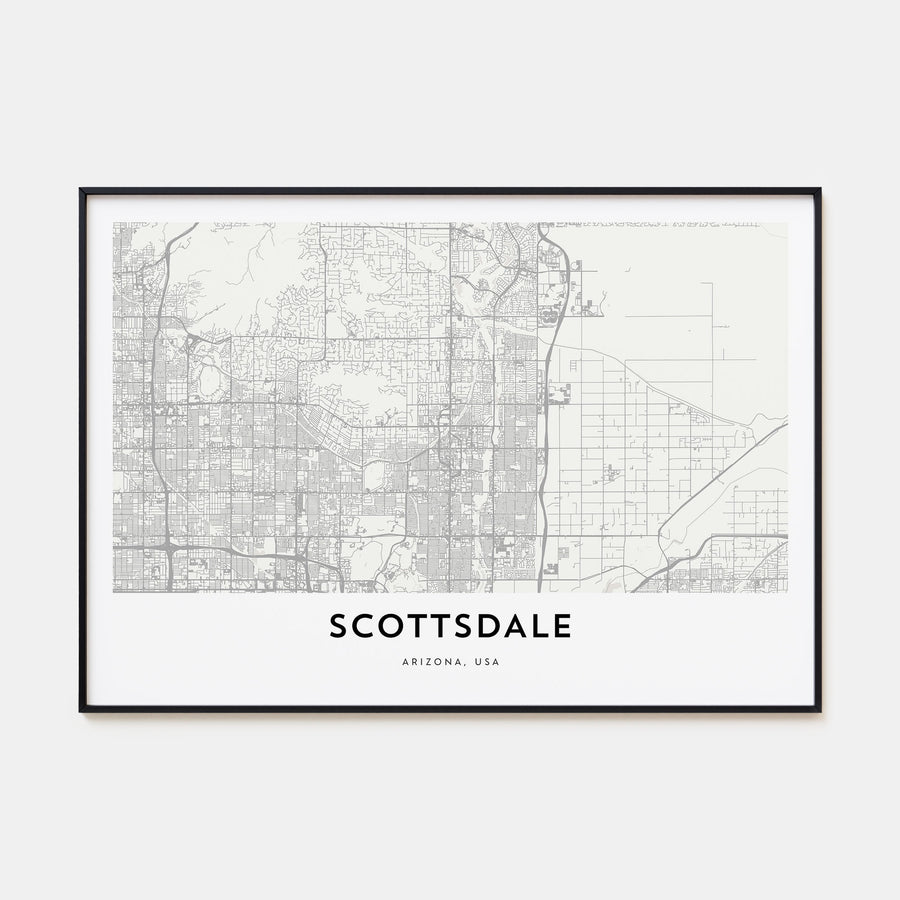 Scottsdale Map Landscape Poster